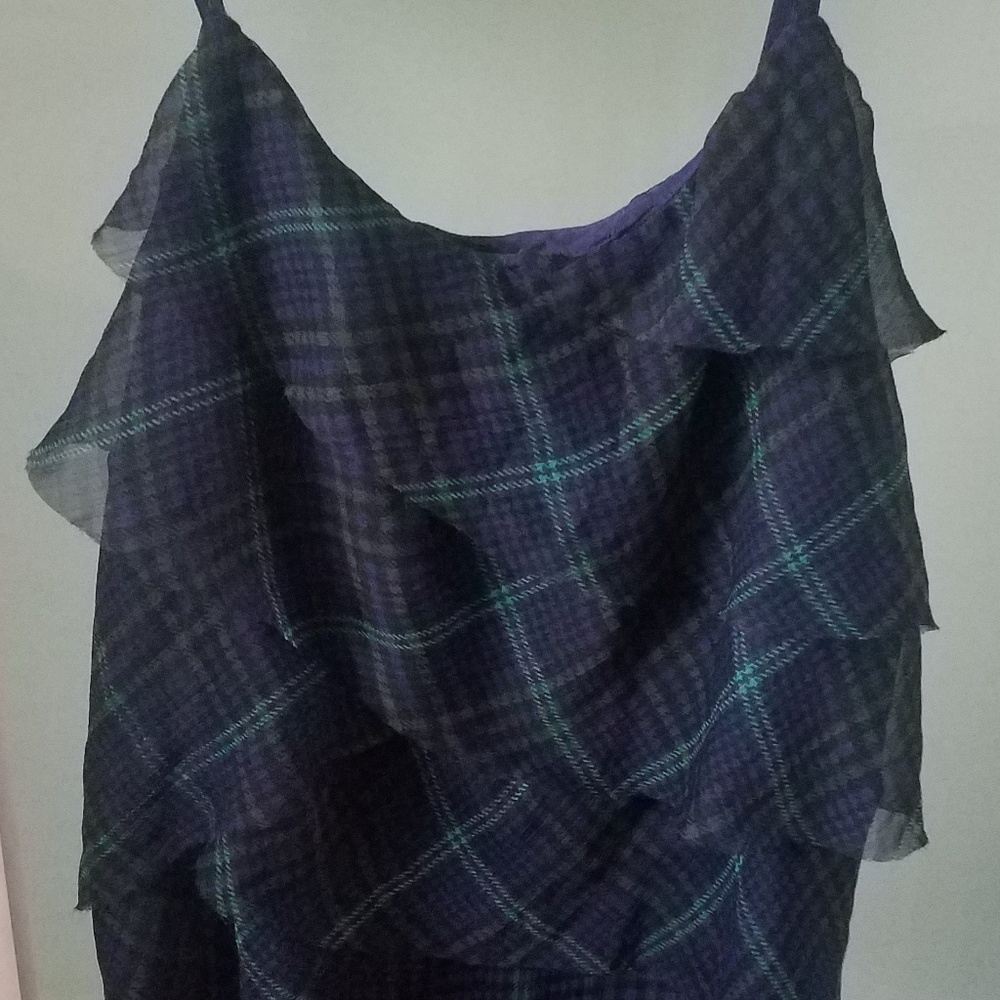 New York & Company Women's Plaid Tank Top